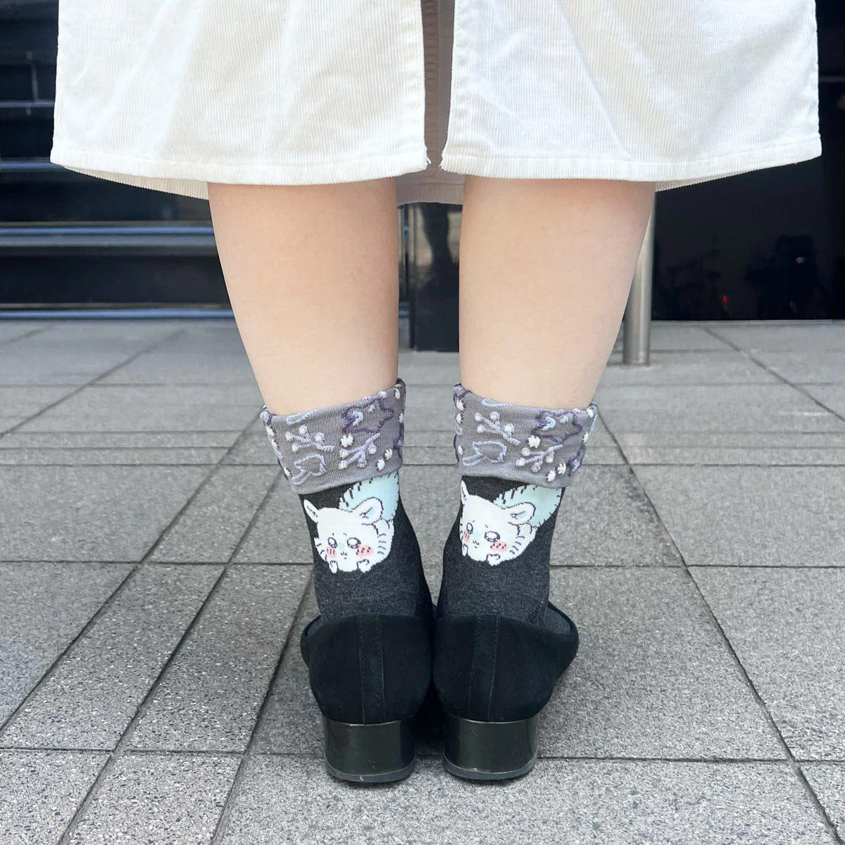 ちいかわ 折返しクルーソックス(モモンガ)レディース用 - Image 8