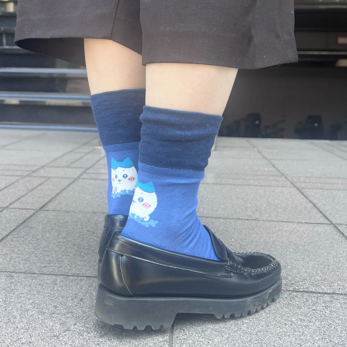 ちいかわ 折返しクルーソックス（ハチワレ）レディース用 - Image 7