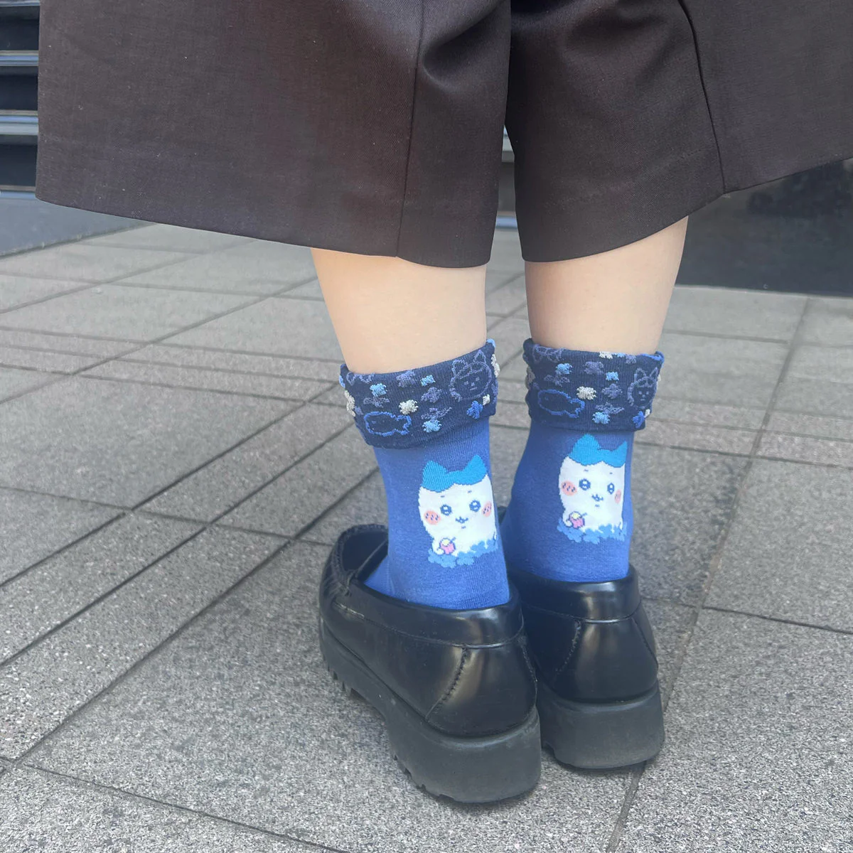 ちいかわ 折返しクルーソックス（ハチワレ）レディース用 - Image 8