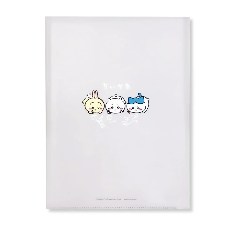 ちいかわ ダイカットカバー付き2Pクリアファイル（フェイス整列） - Image 2