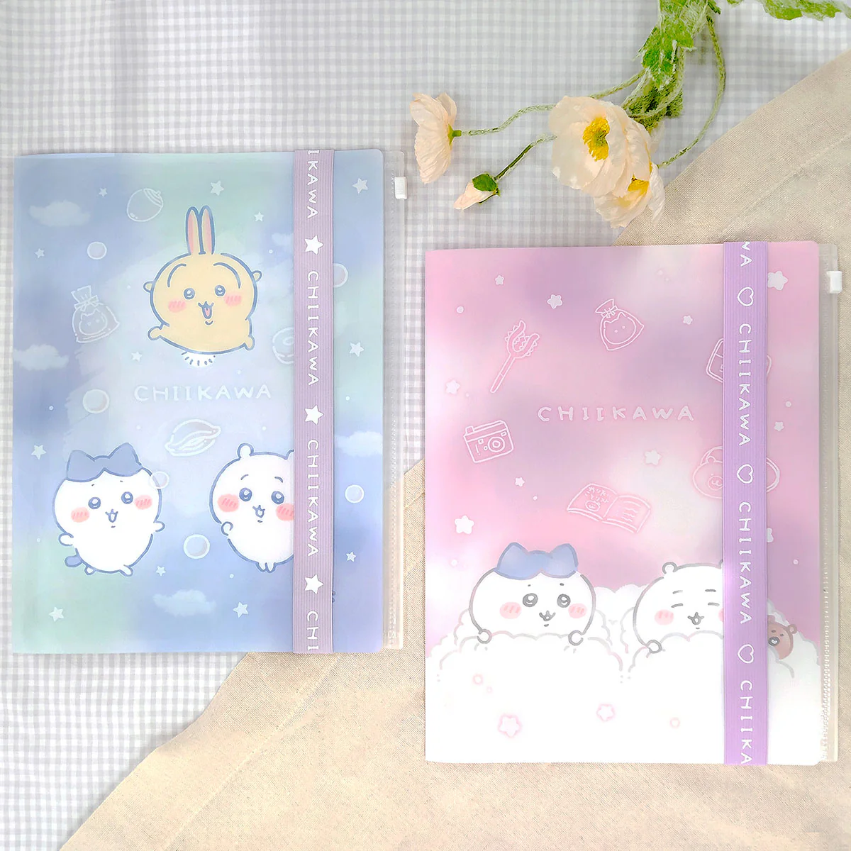 ちいかわ ロゴテープ付き6Pクリアファイル（ふわふわおやすみ） - Image 2