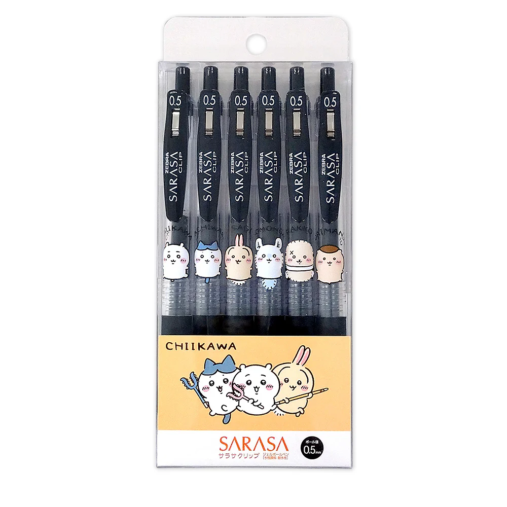 ちいかわ SARASAボールペン 6本セット(しろめーず・黒)