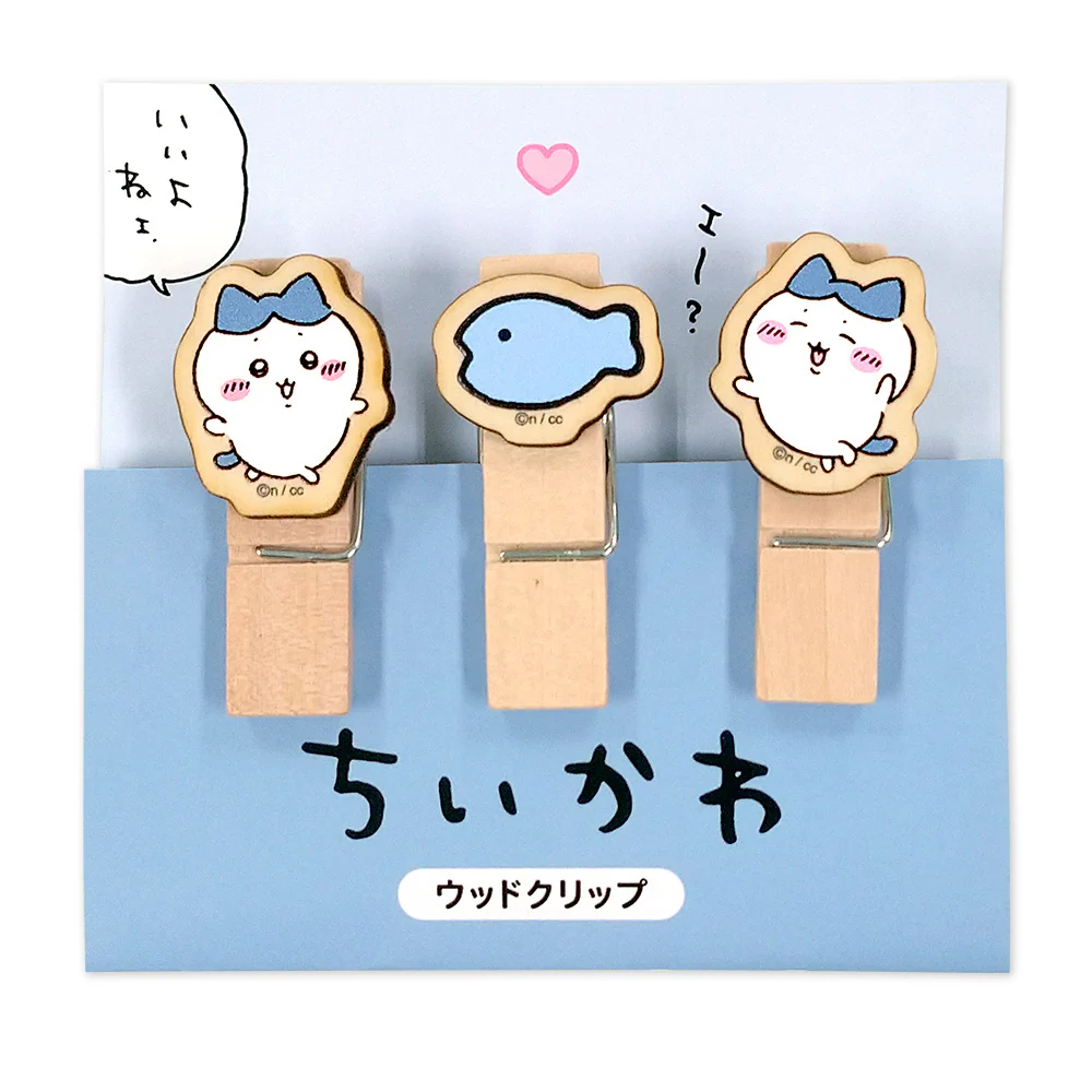 ちいかわ ウッドクリップ（ハチワレ） - Image 4