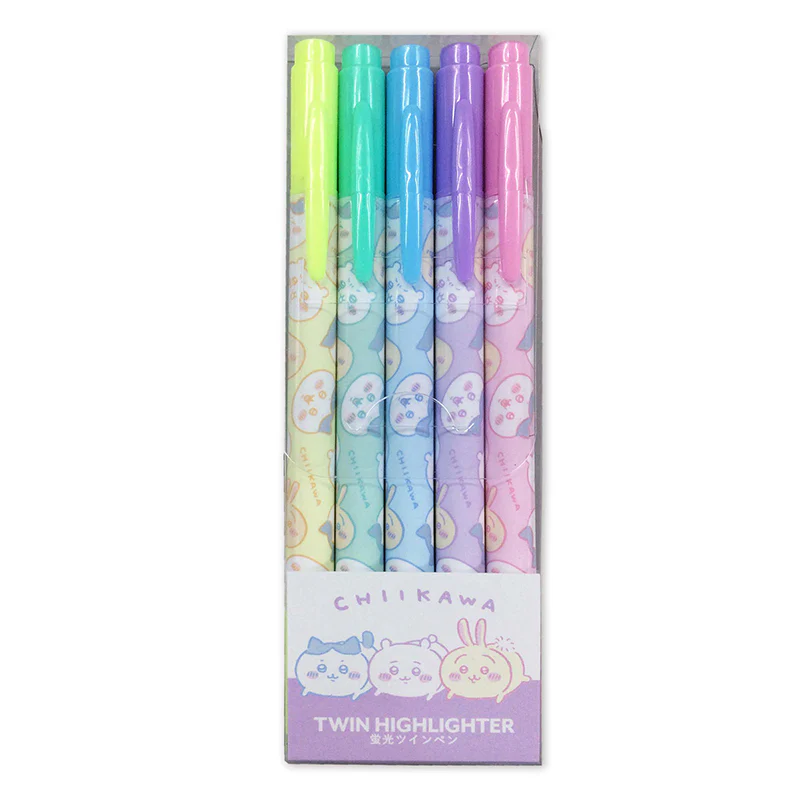 ちいかわ 蛍光ツインペン5色セット - Image 5