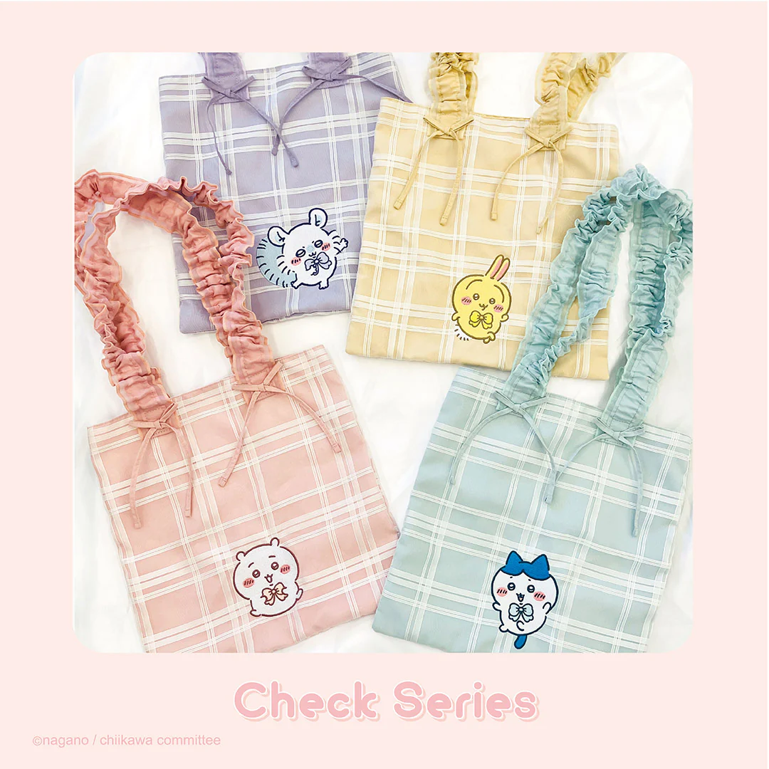 ちいかわ トートバッグ(チェック・ちいかわ) - Image 3