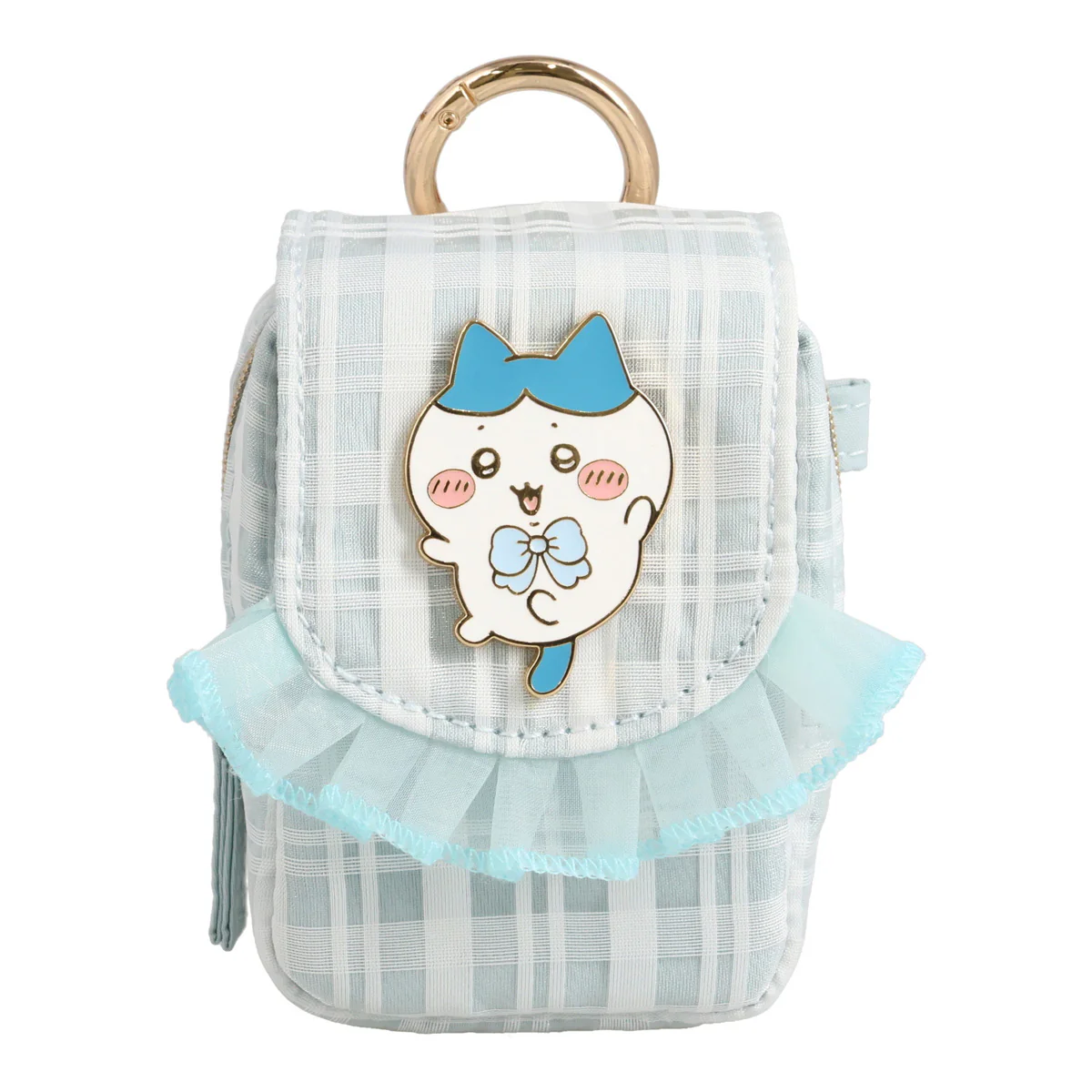 ちいかわ カラビナ付きミニポーチ（チェック・ハチワレ） - Image 4