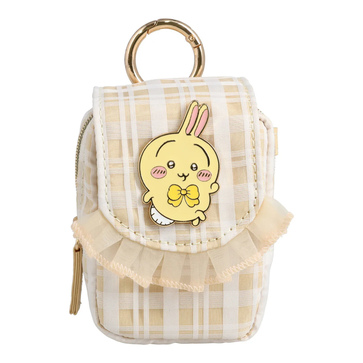 ちいかわ カラビナ付きミニポーチ（チェック・うさぎ） - Image 4