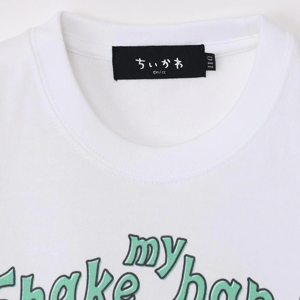 ちいかわ水族館 キッズTシャツ カワウソと握手 ホワイト（カメミラー付） - Image 3