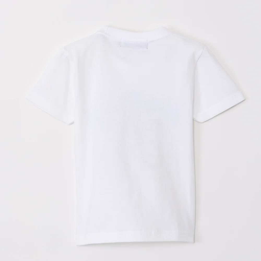 ちいかわ水族館 キッズTシャツ カワウソと握手 ホワイト（カメミラー付） - Image 4