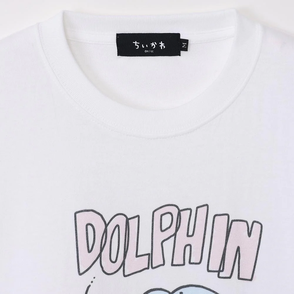 ちいかわ水族館 Tシャツ ドルフィンキック ホワイト（イカミラー付） - Image 3