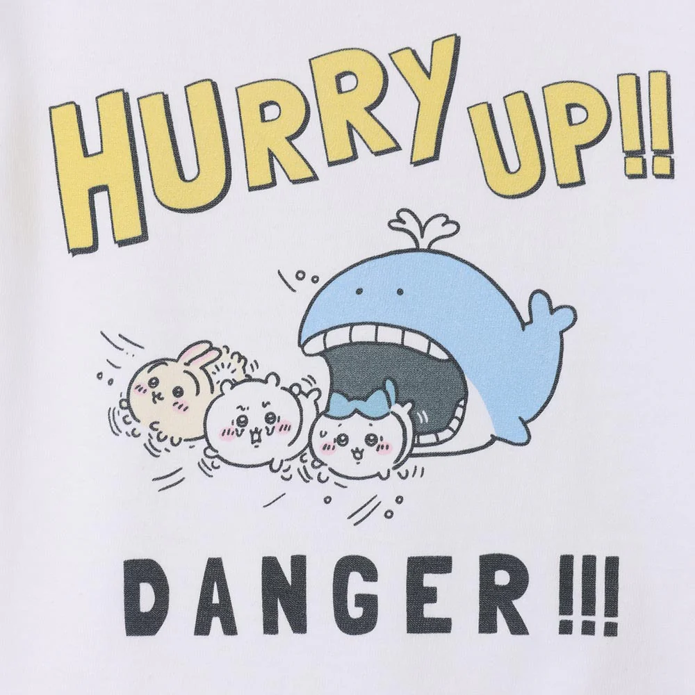 ちいかわ水族館 Tシャツ ハリーアップ ホワイト(イカミラー付) - Image 2