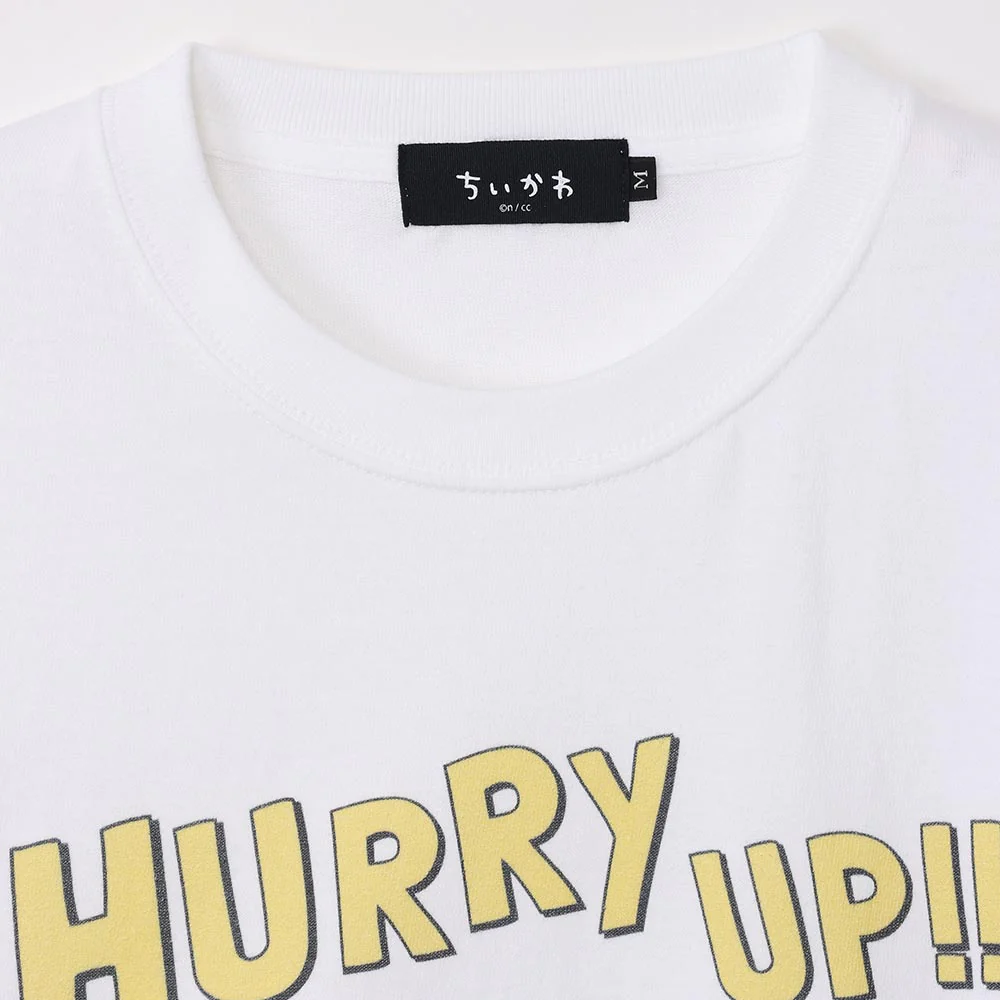 ちいかわ水族館 Tシャツ ハリーアップ ホワイト(イカミラー付) - Image 3