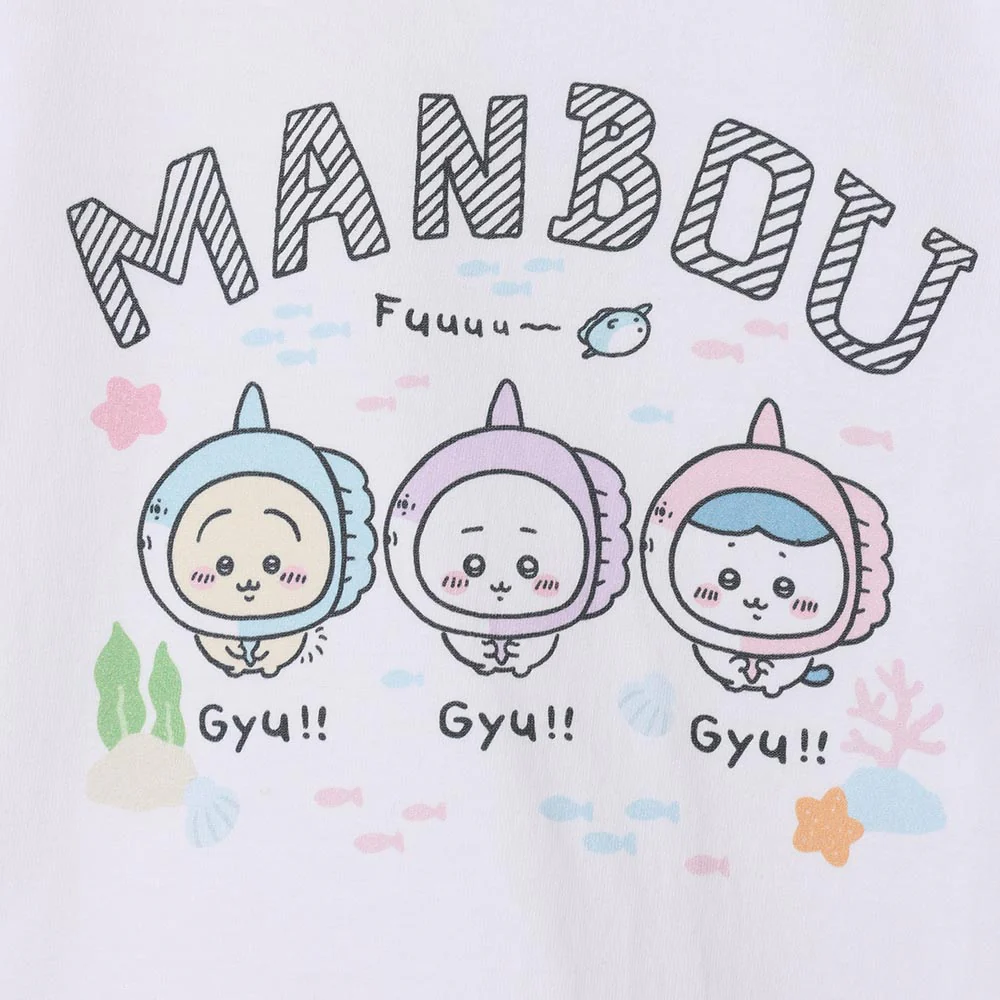 ちいかわ水族館 キッズTシャツ マンボウ ホワイト（カメミラー付） - Image 2