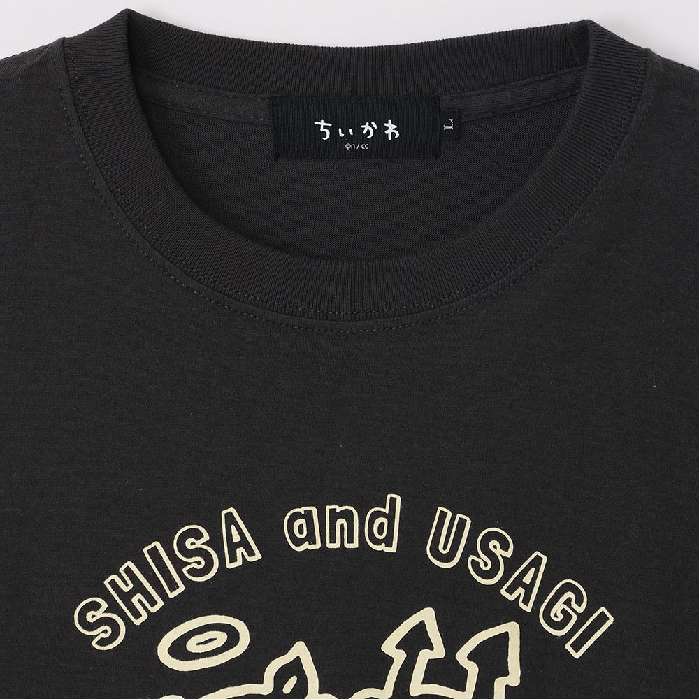 ちいかわ てんし♡あくま Tシャツ（うさぎ＆シーサー スミ） - Image 3