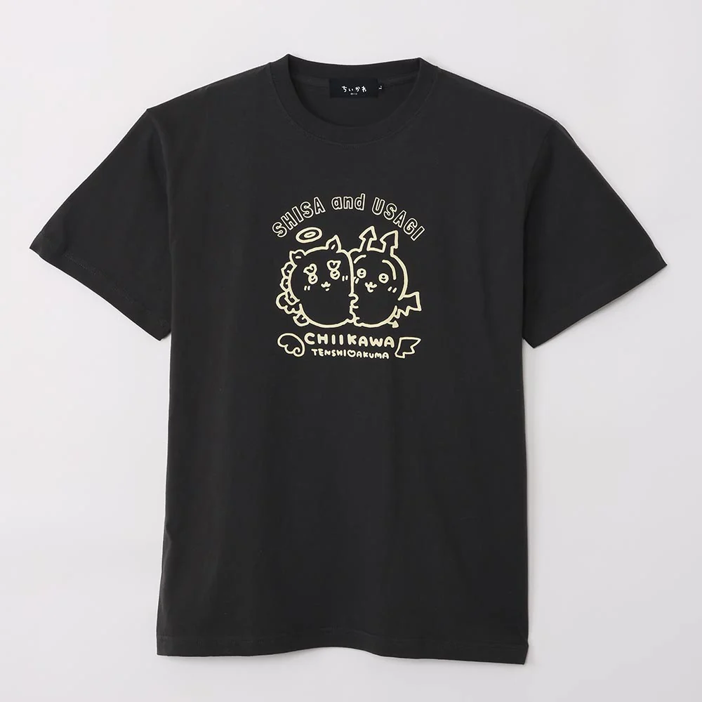 ちいかわ てんし♡あくま Tシャツ（うさぎ＆シーサー スミ） - Image 4