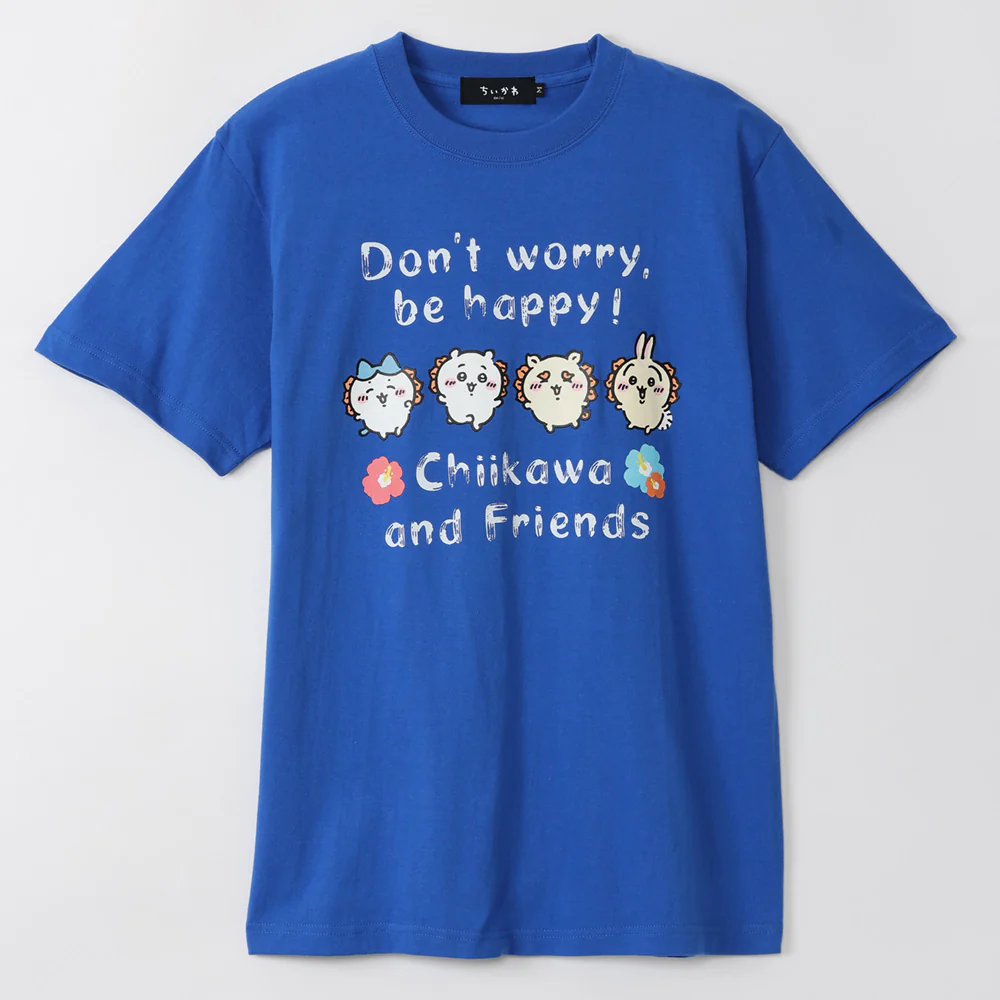 ちいかわ シーサー祭り！！！ Tシャツ ちいかわフレンズ ブルー - Image 4