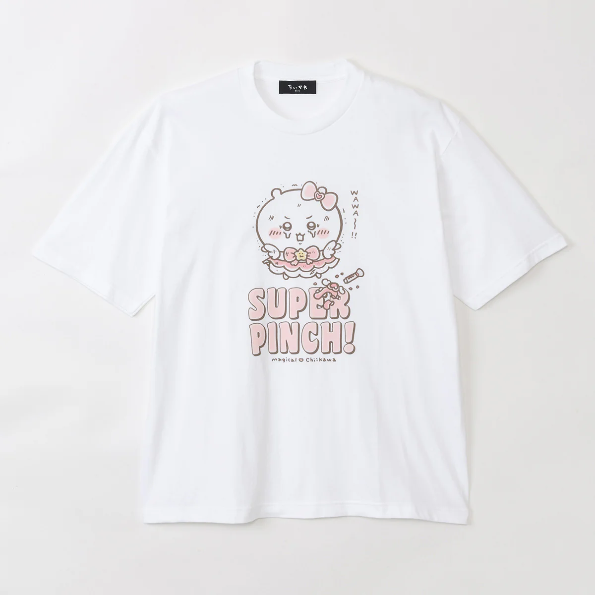 ちいかわ 超まじかるちいかわ ビッグTシャツ SUPER PINCH！ ホワイト - Image 5