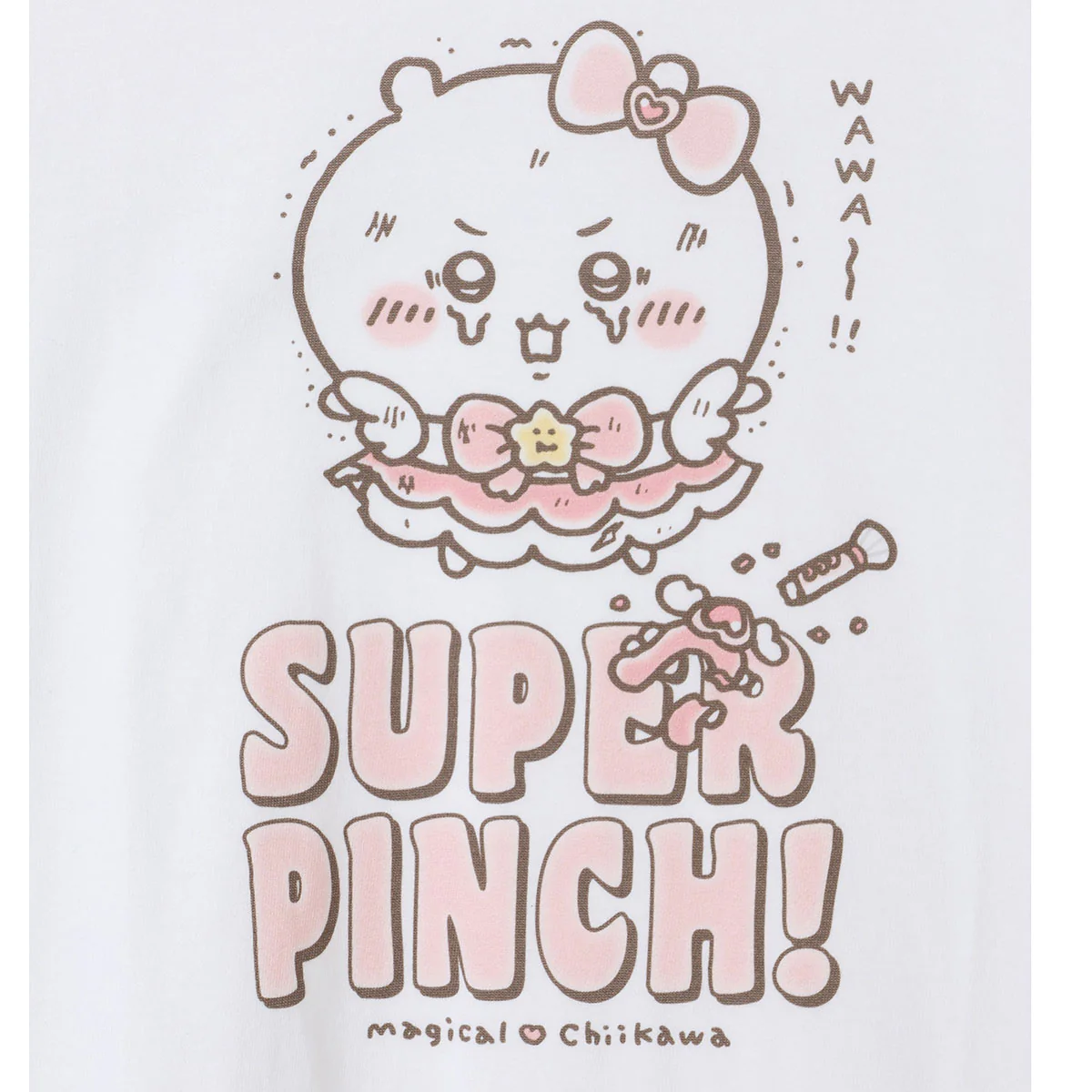 ちいかわ 超まじかるちいかわ ビッグTシャツ SUPER PINCH！ ホワイト - Image 7