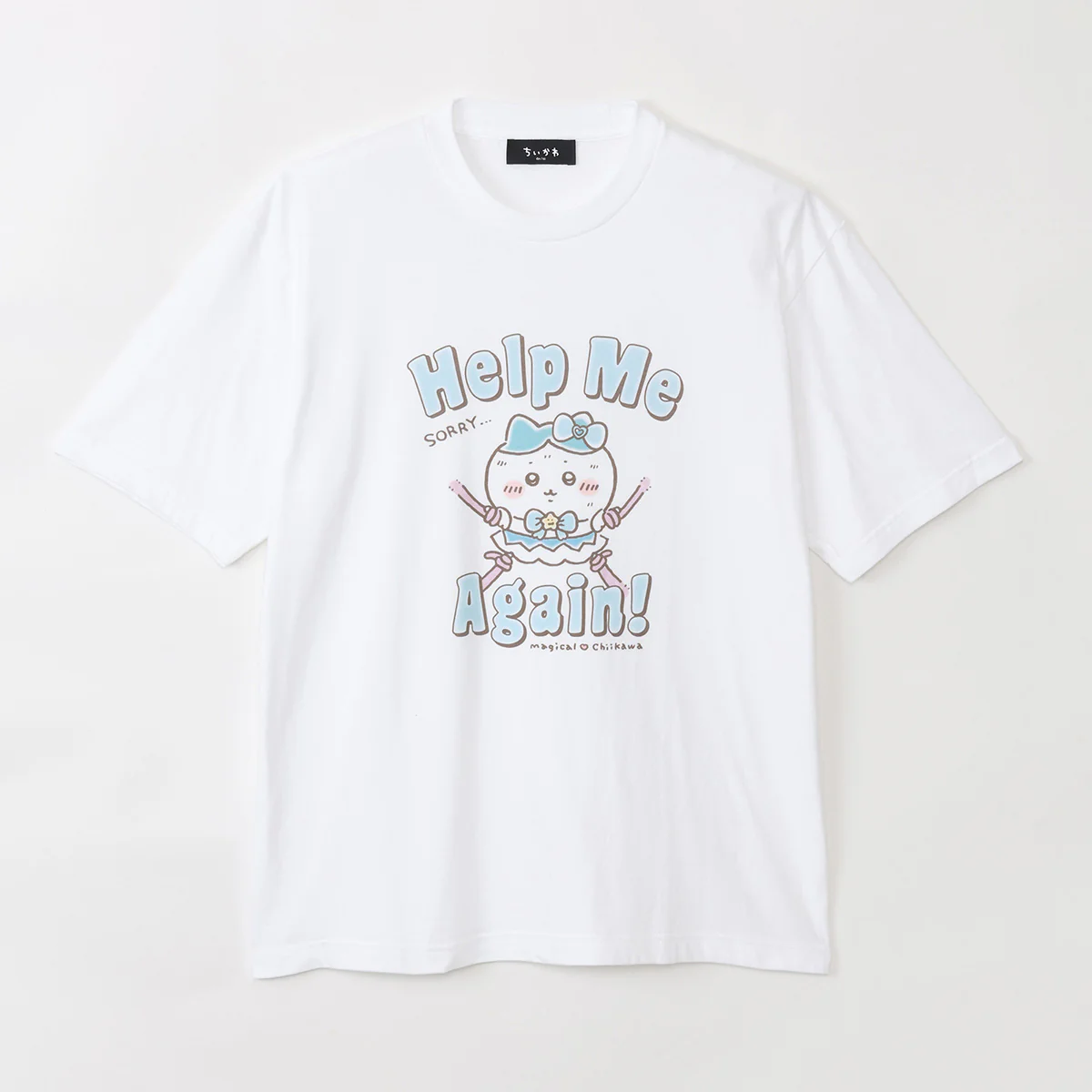 ちいかわ 超まじかるちいかわ ビッグTシャツ Help Me Again! ホワイト - Image 5