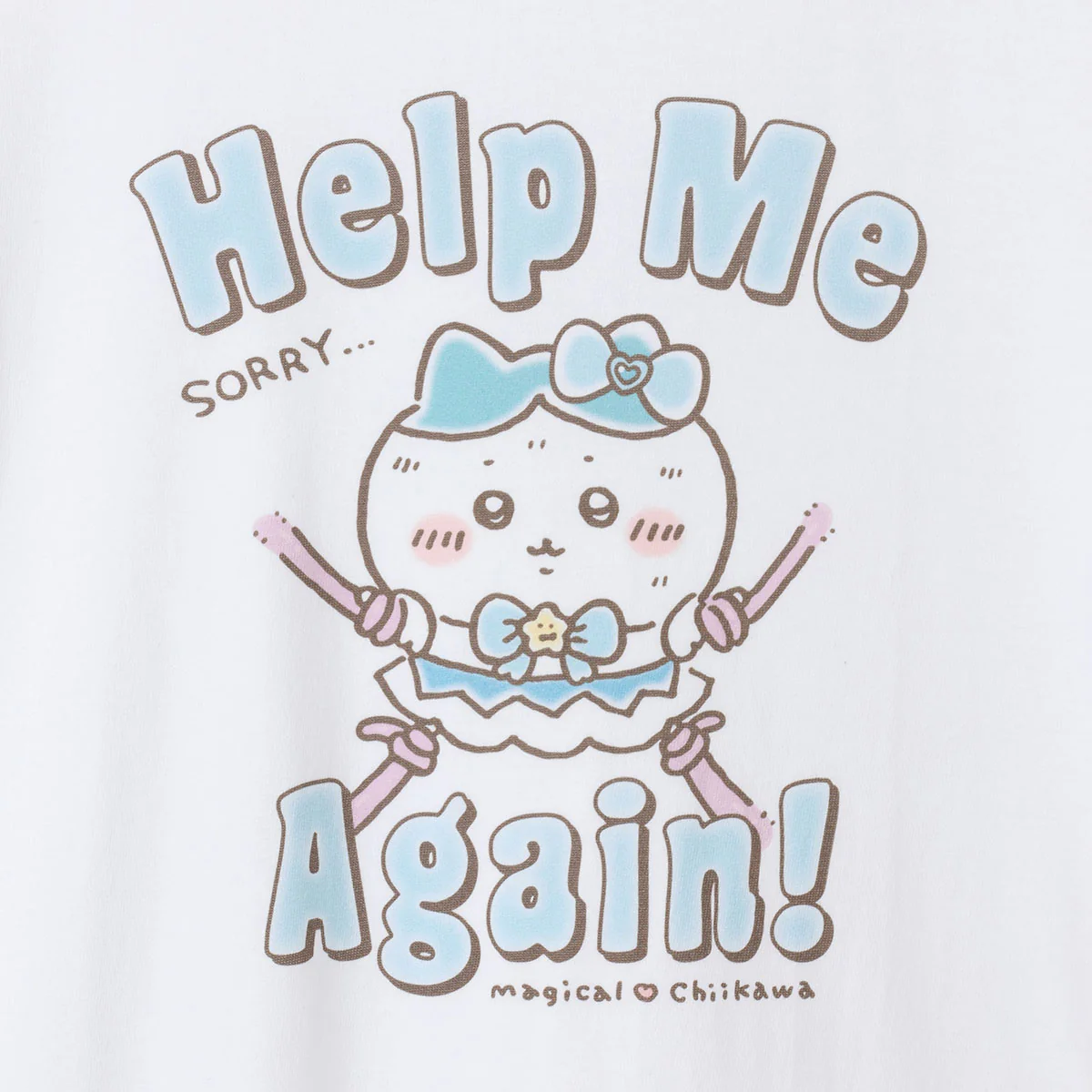 ちいかわ 超まじかるちいかわ ビッグTシャツ Help Me Again! ホワイト - Image 7