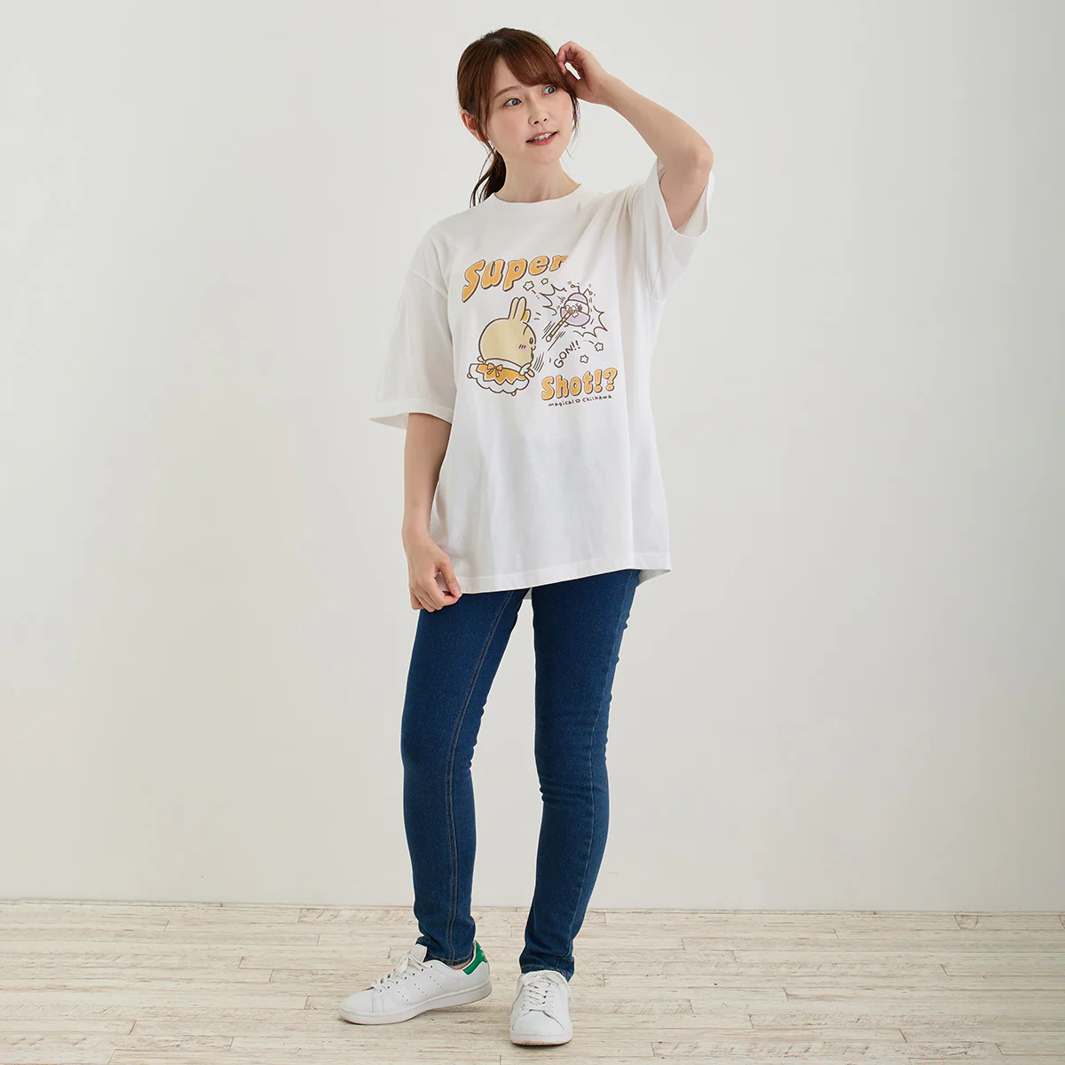 ちいかわ 超まじかるちいかわ ビッグTシャツ Super Shot！？ ホワイト - Image 2