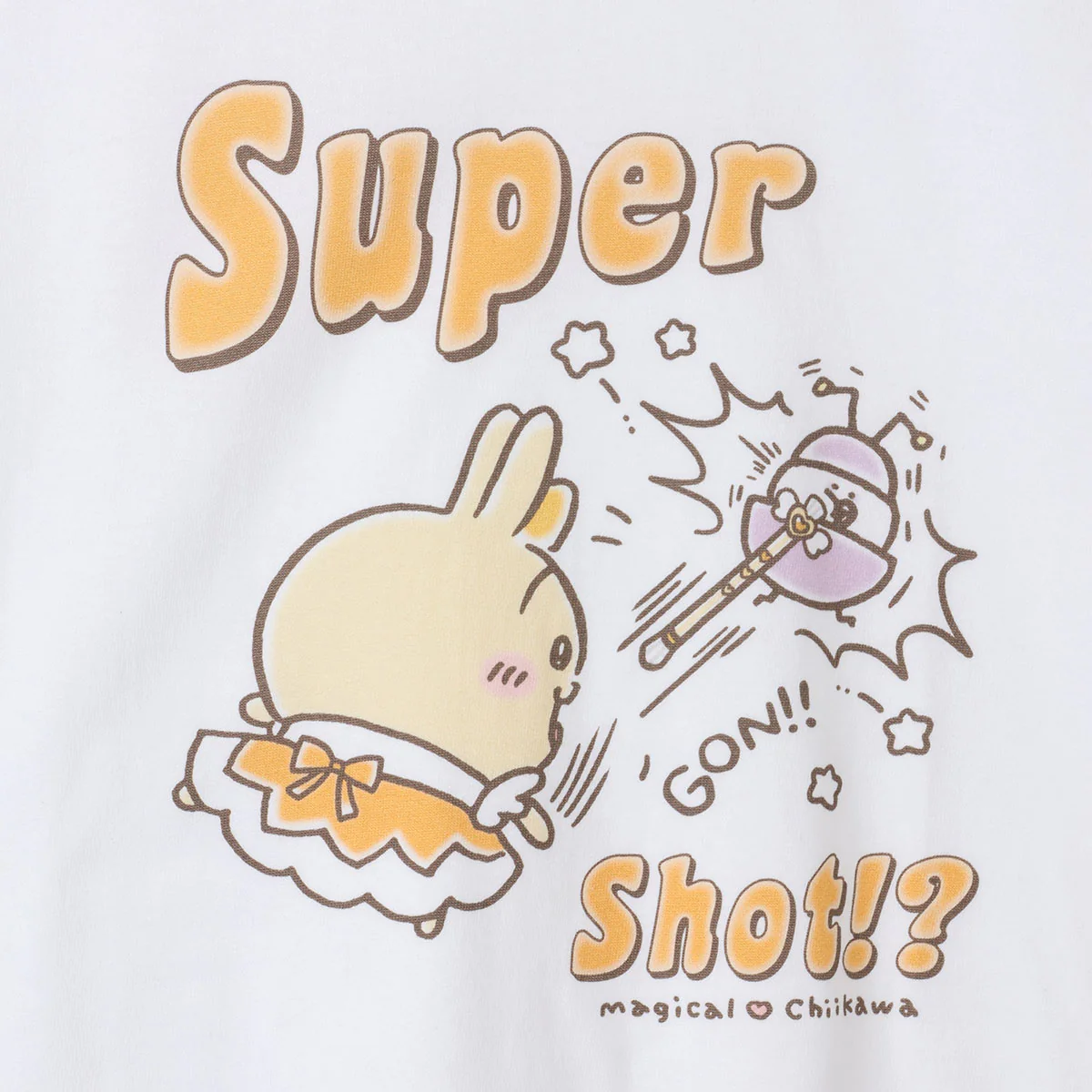 ちいかわ 超まじかるちいかわ ビッグTシャツ Super Shot！？ ホワイト - Image 7