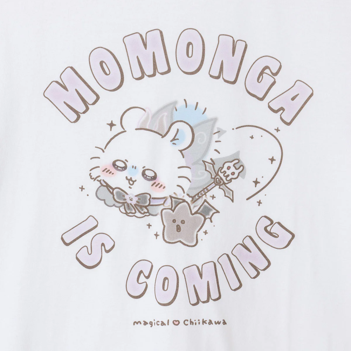 ちいかわ 超まじかるちいかわ ビッグTシャツ MOMONGA IS COMING ホワイト - Image 7