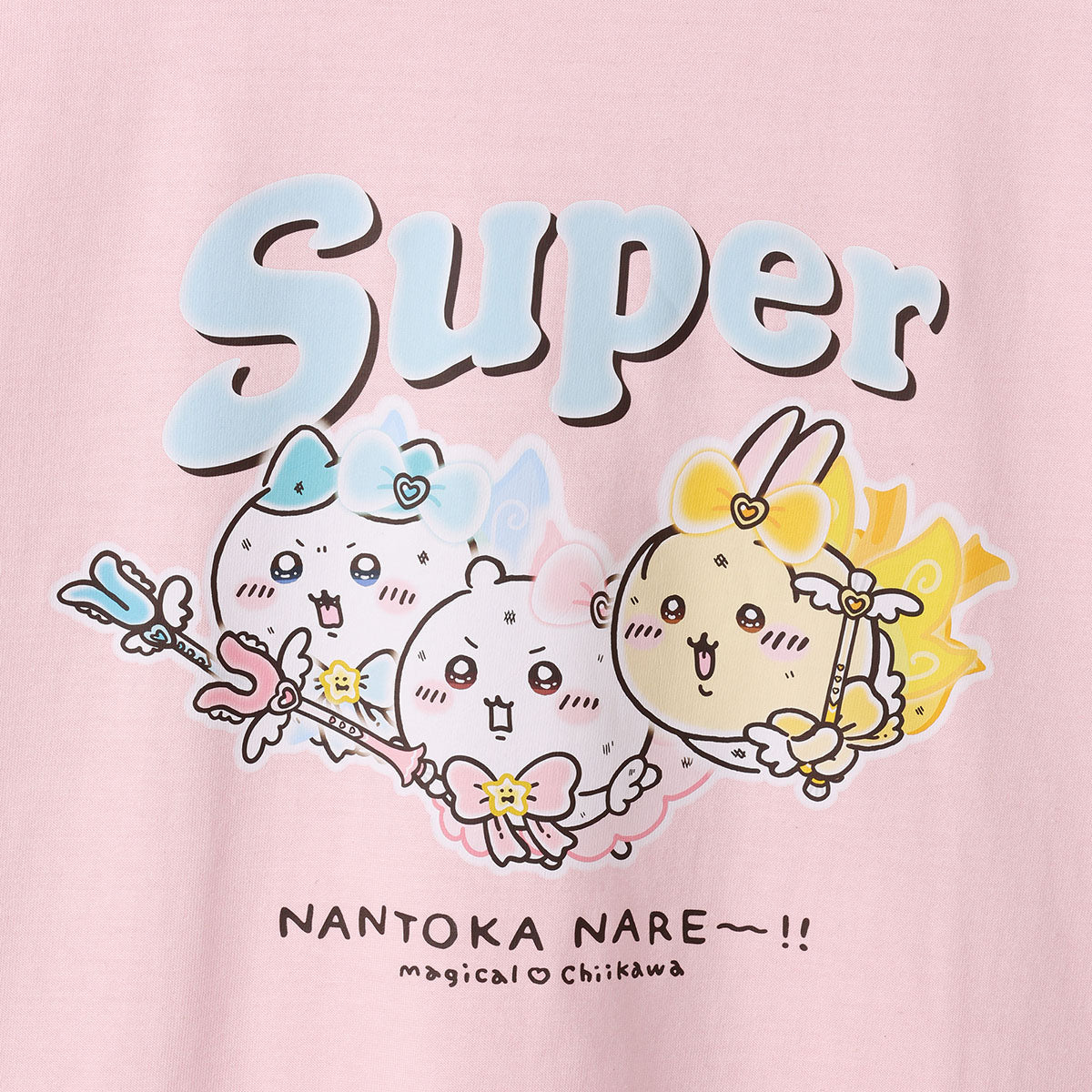 ちいかわ 超まじかるちいかわ Tシャツ Super NANTOKA NARE～！！ ベビーピンク - Image 7