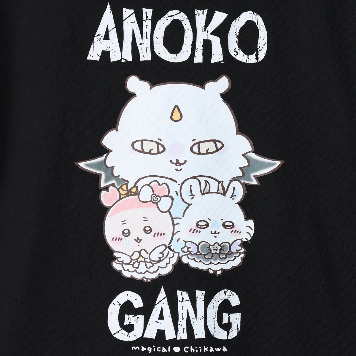 ちいかわ 超まじかるちいかわ Tシャツ ANOKO GANG ブラック - Image 7