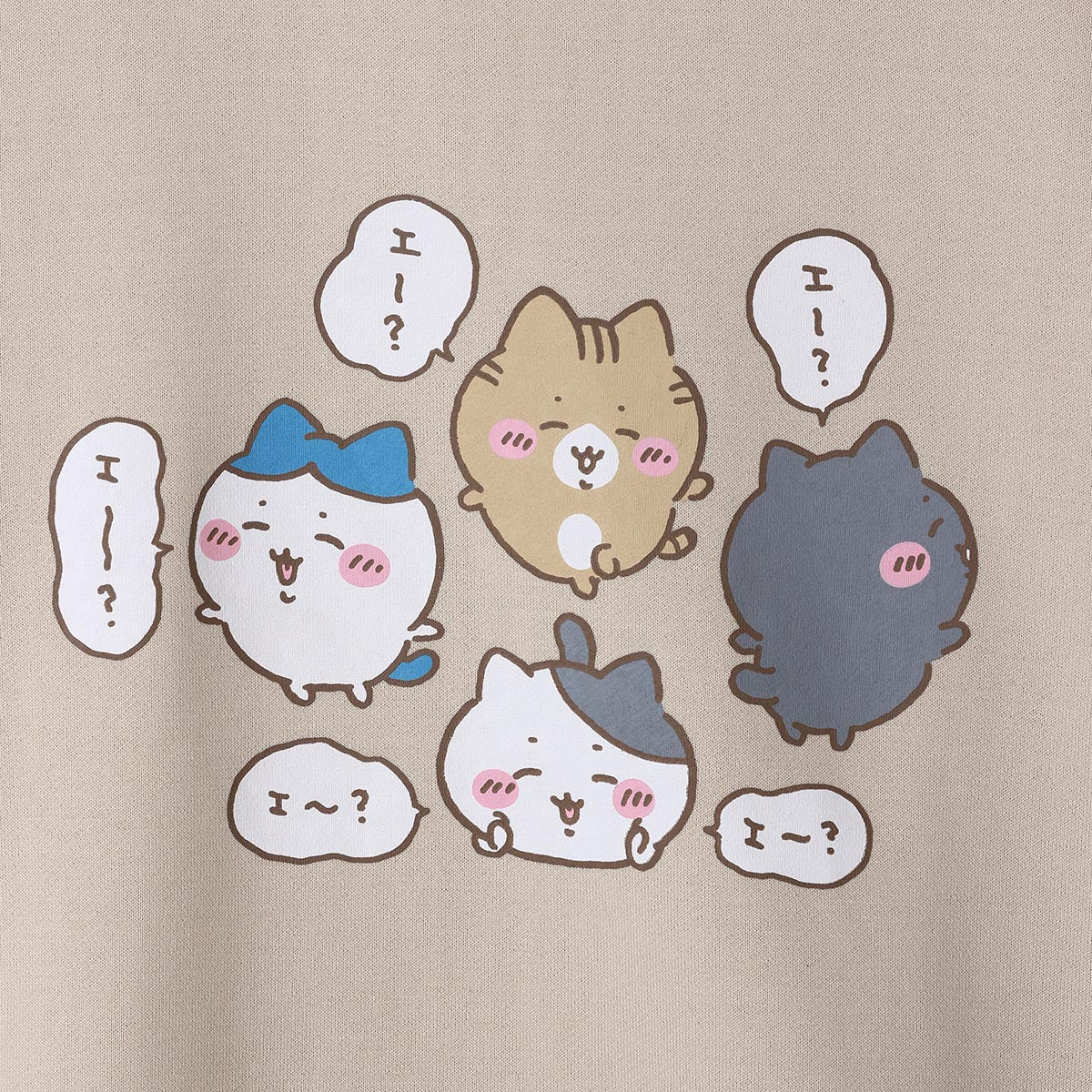 ちいかわ トレーナー ハチワレ Friends ベージュ - Image 3