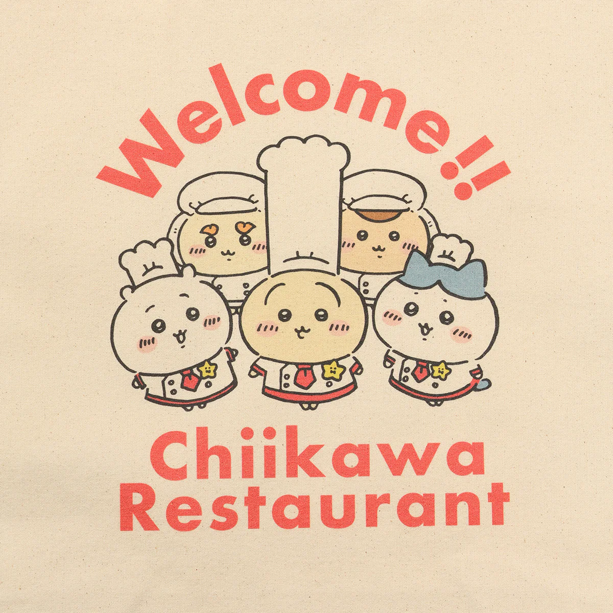 ちいかわ ちいかわレストラン トートバッグ Welcome ナチュラル - Image 2