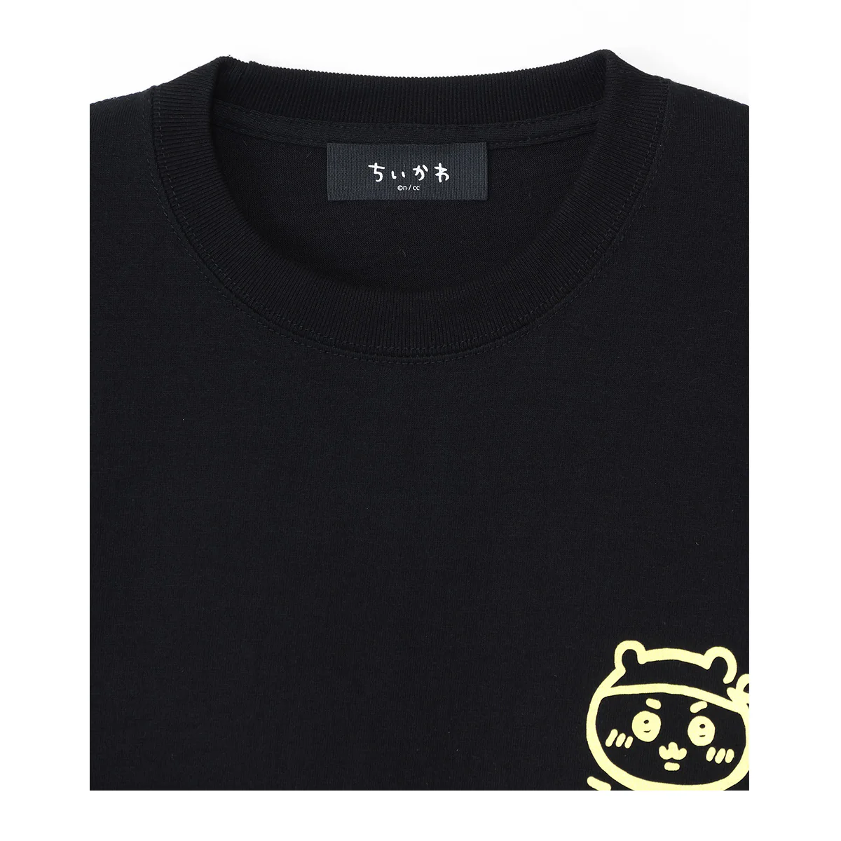 ちいかわ ちいかわラーメン豚 Tシャツ ブラック - Image 4