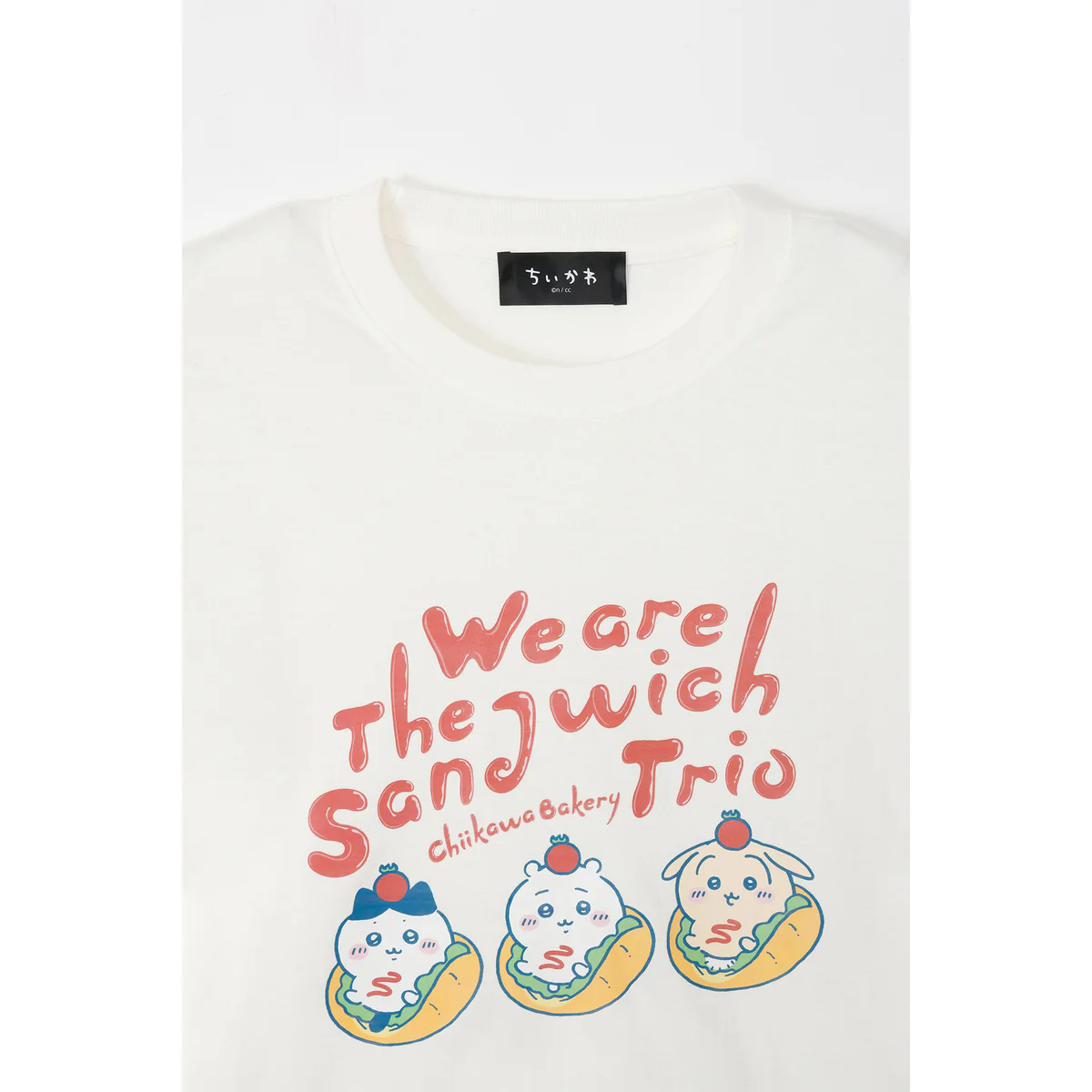 ちいかわ ちいかわベーカリー Tシャツ サンドなトリオ バニラホワイト - Image 2