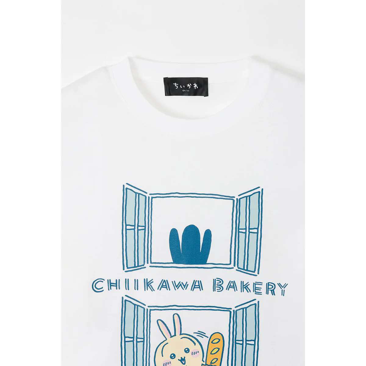 ちいかわ ちいかわベーカリー Tシャツ 窓からチラッと ホワイト - Image 2