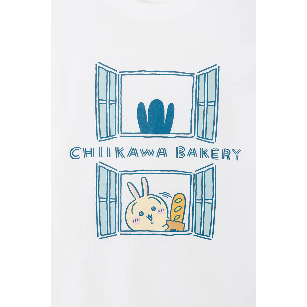 ちいかわ ちいかわベーカリー Tシャツ 窓からチラッと ホワイト - Image 4