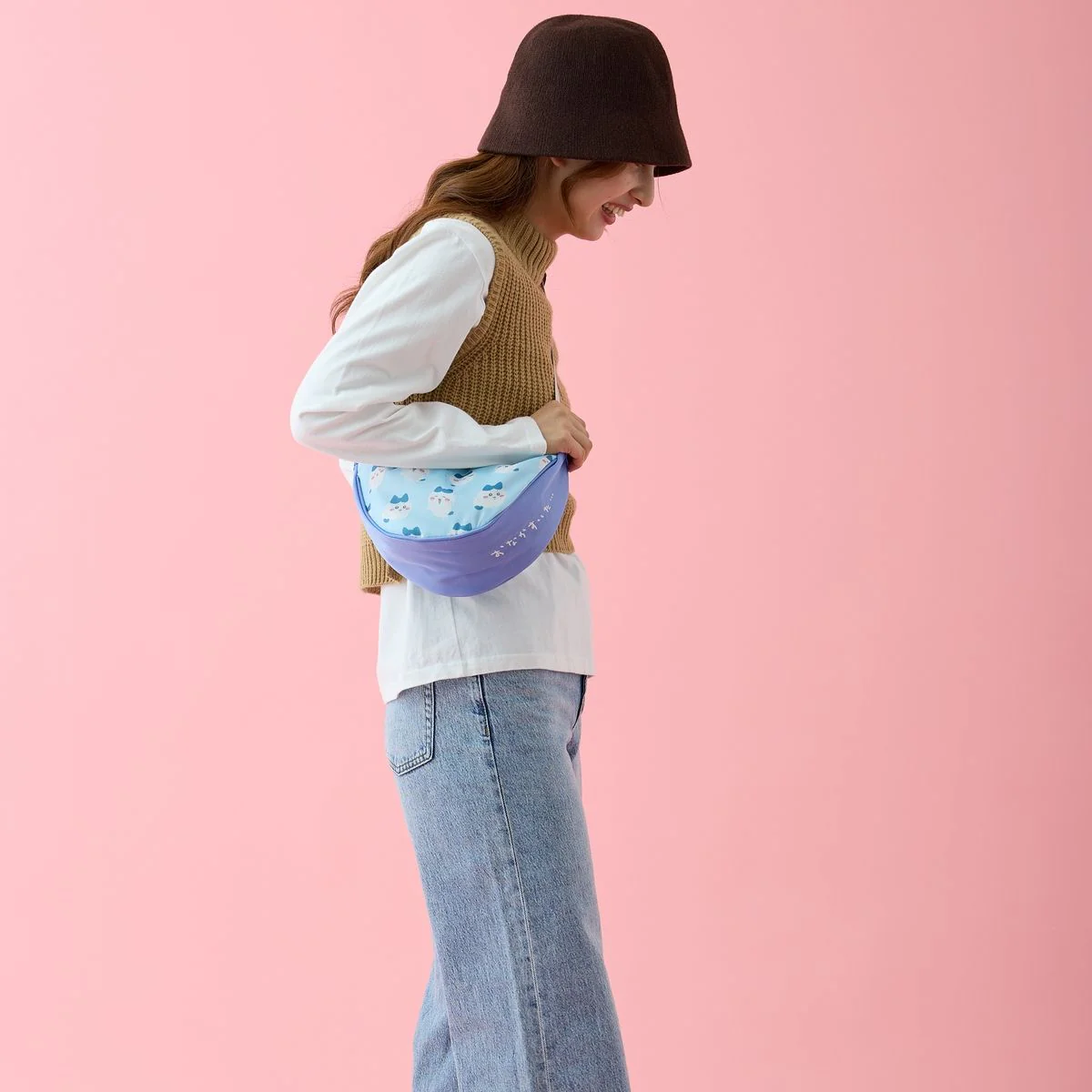 ちいかわ ショルダーバッグ ハチワレ ブルー - Image 3