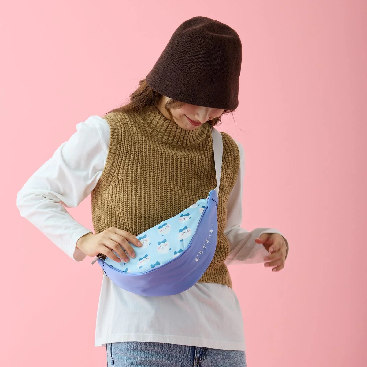 ちいかわ ショルダーバッグ ハチワレ ブルー - Image 6
