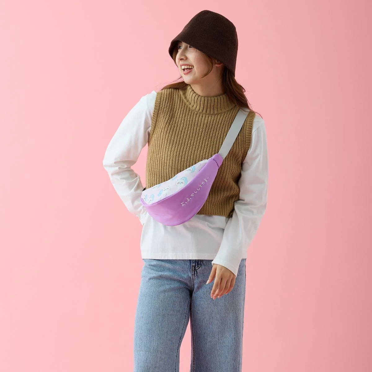 ちいかわ ショルダーバッグ モモンガ パープル - Image 3