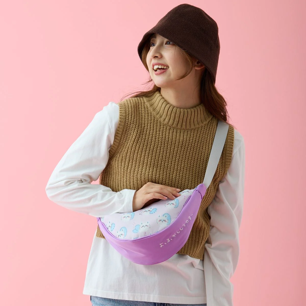 ちいかわ ショルダーバッグ モモンガ パープル - Image 7