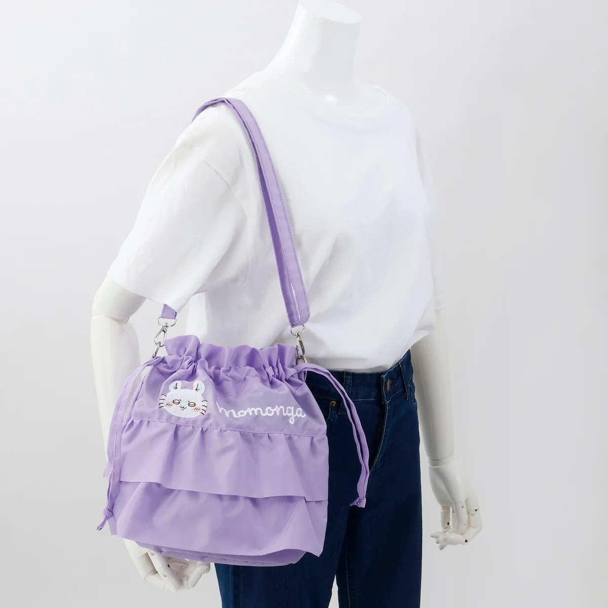 ちいかわ フリルショルダーバッグ モモンガ パープル - Image 6