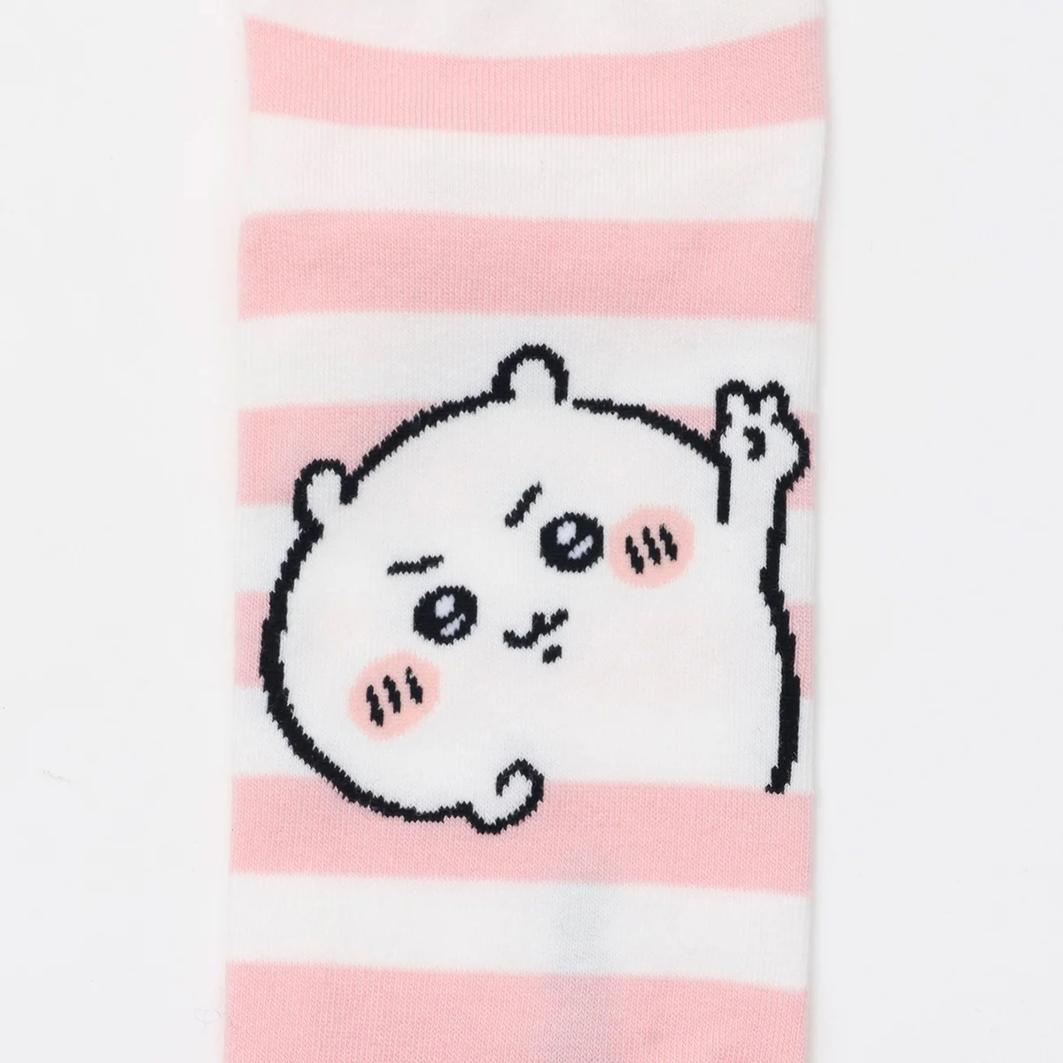 ちいかわ クルーソックス ちいかわピース ピンクボーダー - Image 2