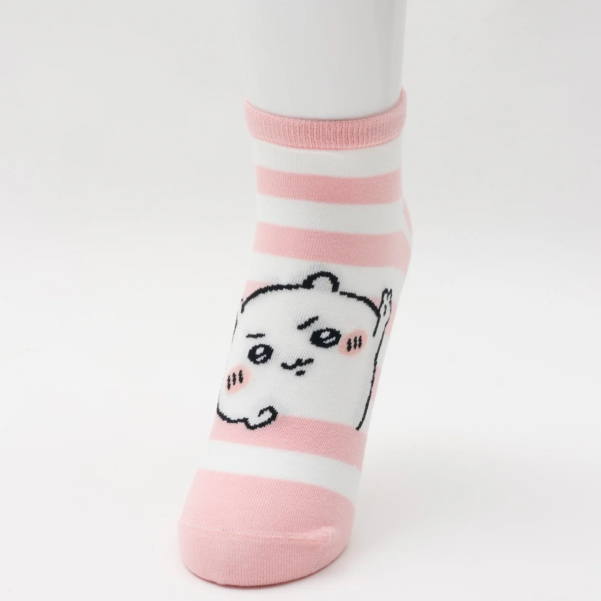 ちいかわ クルーソックス ちいかわピース ピンクボーダー - Image 5