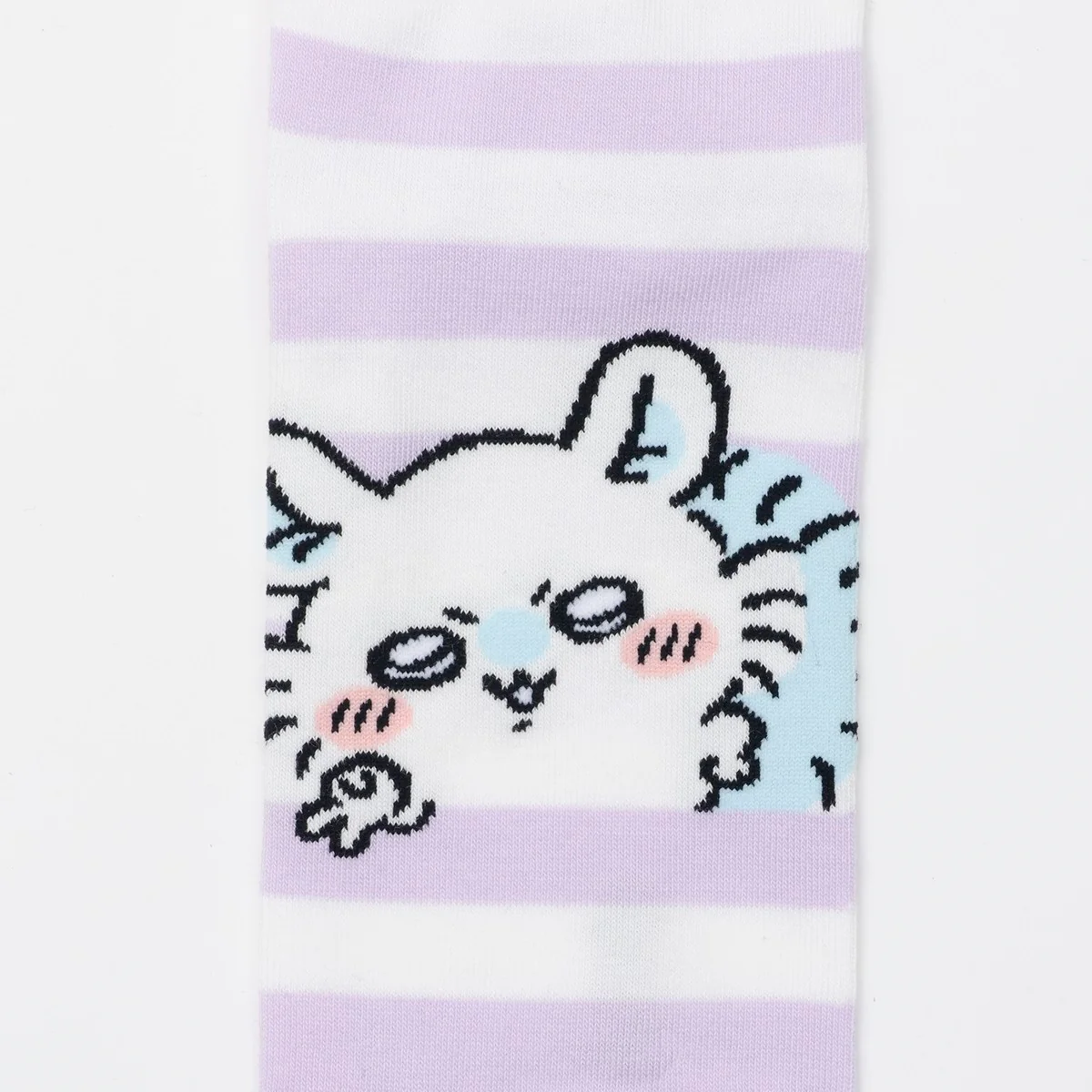 ちいかわ クルーソックス モモンガピース パープルボーダー - Image 2