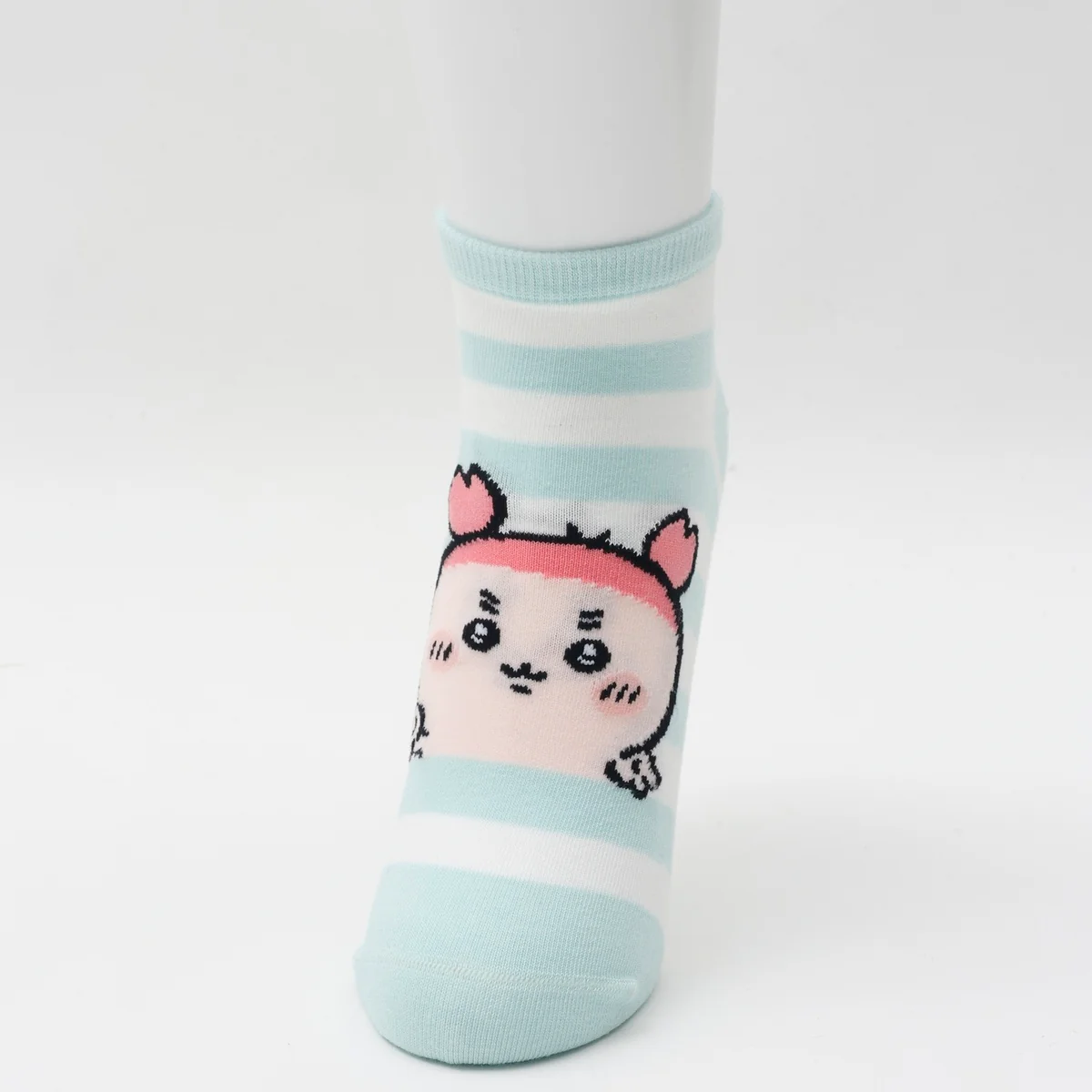 ちいかわ クルーソックス 古本屋ピース サックスボーダー - Image 5