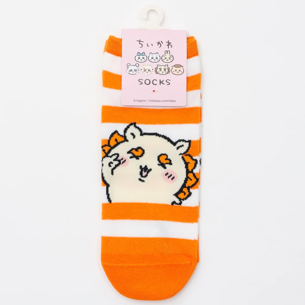 ちいかわ クルーソックス シーサーピース オレンジボーダー - Image 4