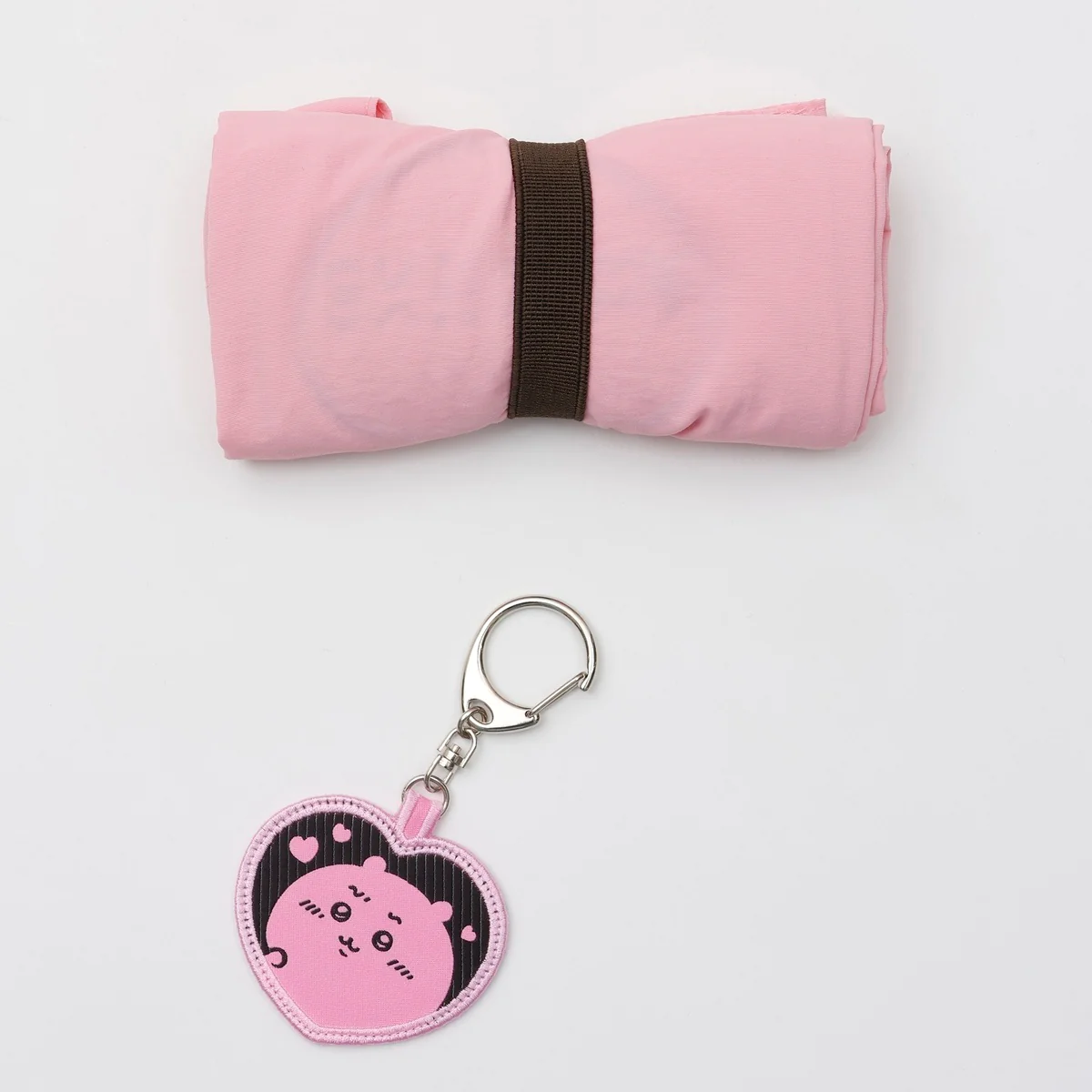 ちいかわ 刺繍トートバッグ ちいかわハート ピンク  (刺繍キーホルダー付) - Image 8