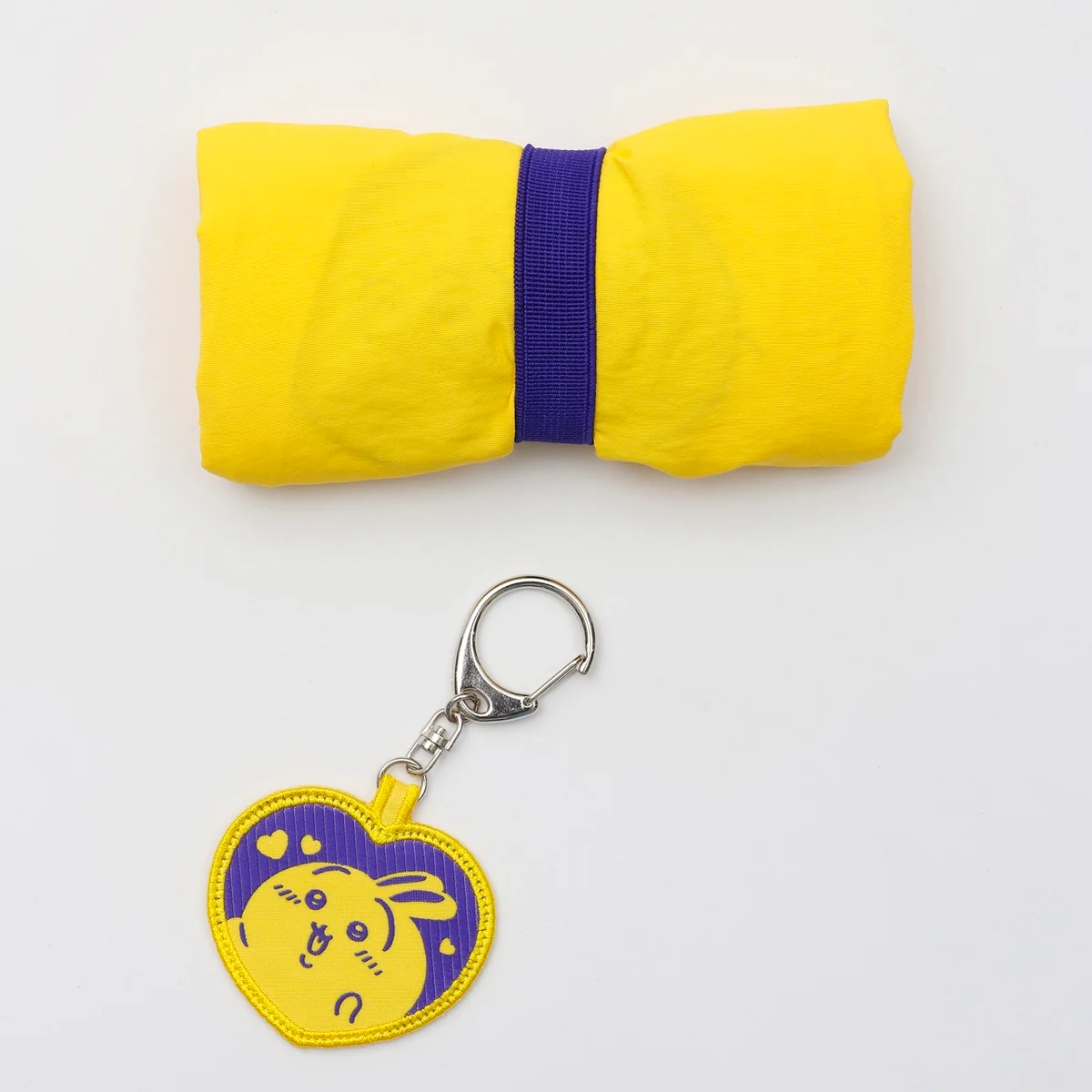 ちいかわ 刺繍トートバッグ うさぎハート イエロー  (刺繍キーホルダー付) - Image 8