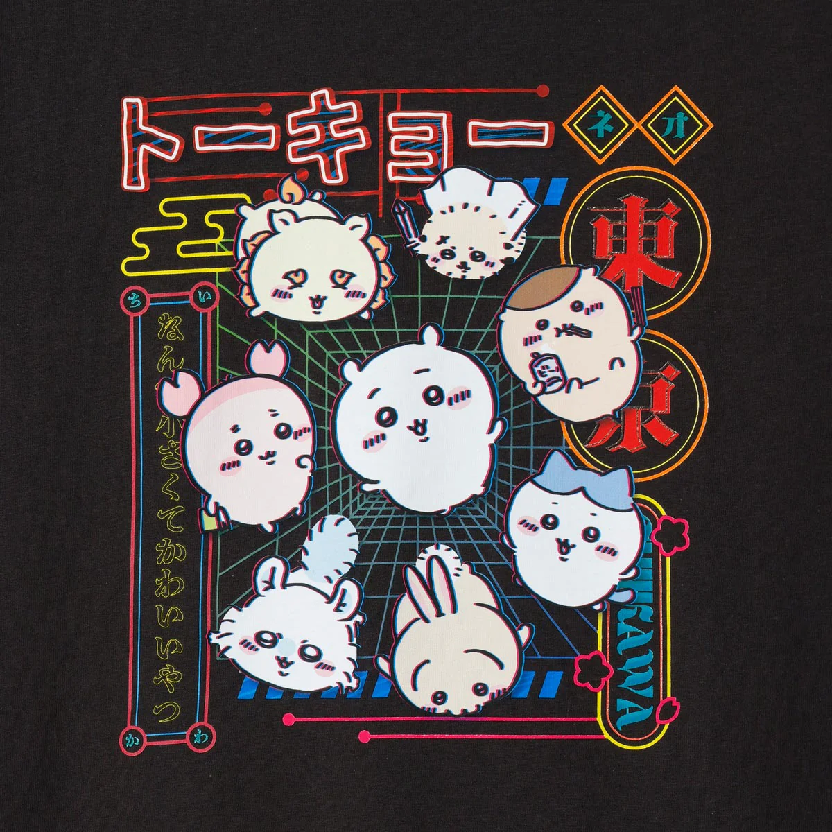 ちいかわ トーキョーちいかわ Tシャツ みんな スミ - Image 3
