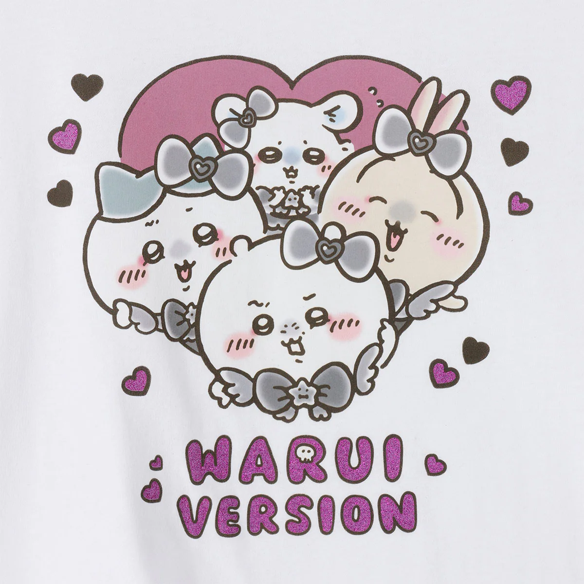 ちいかわ まじかるちいかわ Tシャツ 悪いバージョンだ みんな ホワイト - Image 4