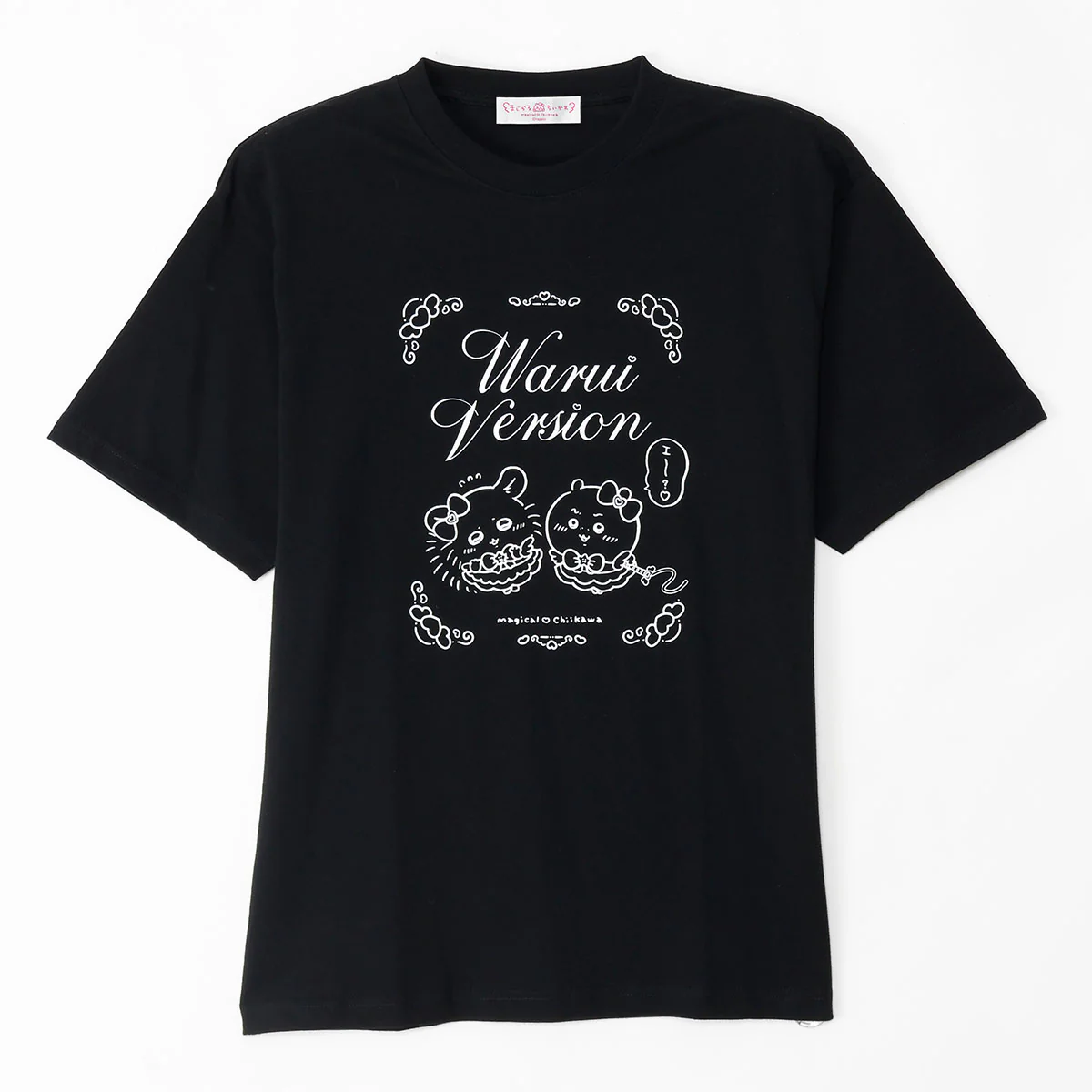 ちいかわ まじかるちいかわ Tシャツ 悪いバージョンだ ちいかわとモモンガ ブラック - Image 3